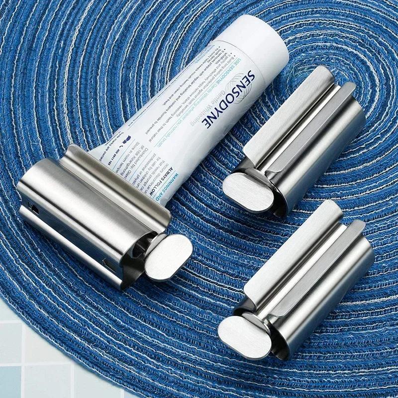 1 Pc Toothpaste Squeezer Tube Roller Stainless Steel Tube Squeezer Tube Roller Save Toothpaste and Eliminate Toothpaste Waste