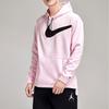 Nike Logo Drawstring Hoodie Men Tops Pink AJ9264-663