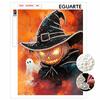 DIY Frameless Pearl Bead Painting Kit Halloween Pumpkin Ghost Sparkling Canvas Art Creative Gift for Craft Lovers