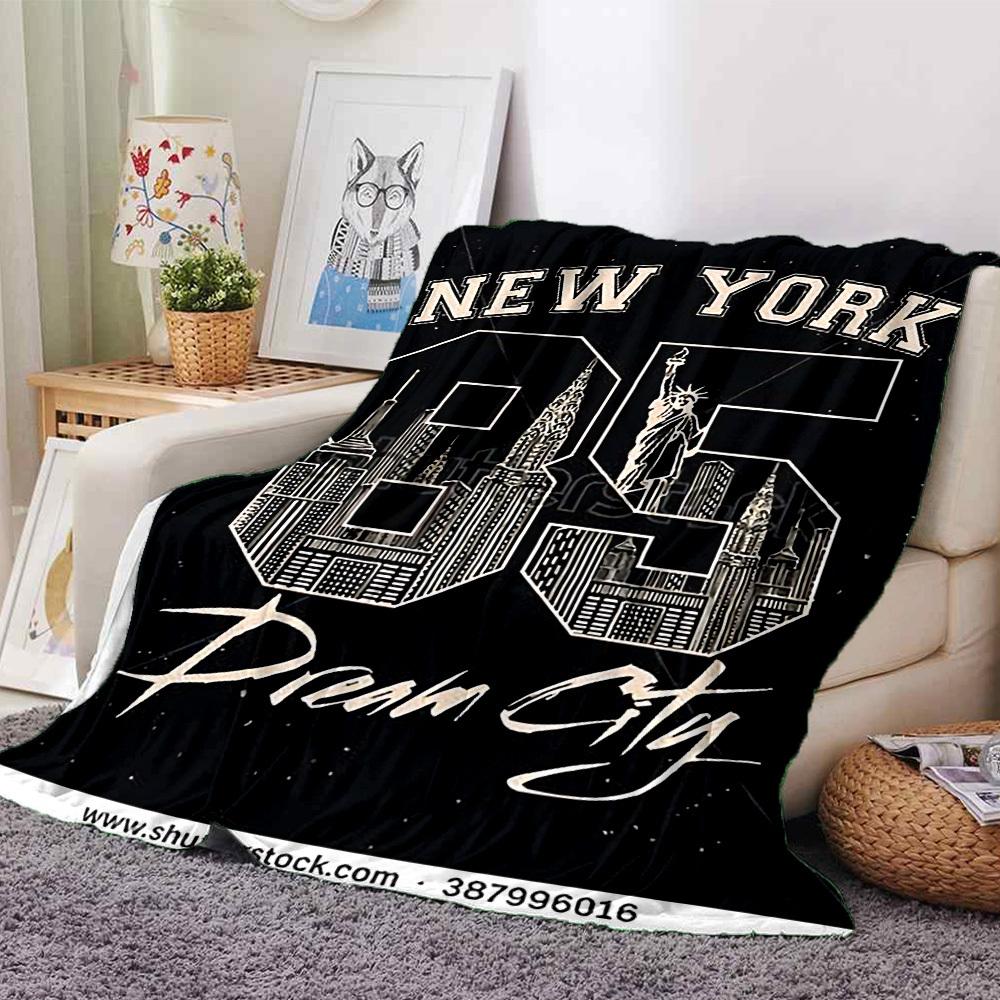

1pc New York Dream City Soft Flannel All-Season Throw for Home, Office, Outdoor UseDurable Comfort 100452 80cmx120cm(31inx47in)