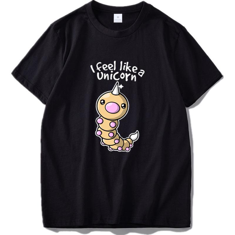 I Feel Like T Shirt Parody Weedle Cute Cartoon Graphic Print Short Sleeved Breathable Cotton S