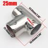 19mm/22mm/25mm/32mm Marine Boat Yacht 316 Stainless Steel 3 Way Boat Deck Handrail Rail Tee Cross Fitting Joint Connector