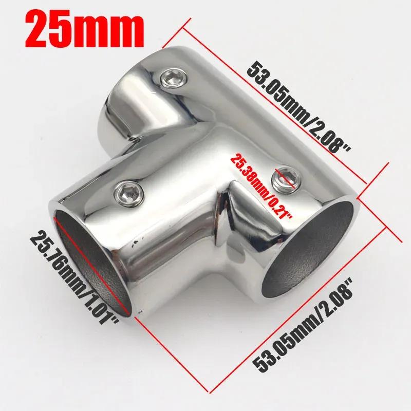 19mm/22mm/25mm/32mm Marine Boat Yacht 316 Stainless Steel 3 Way Boat Deck Handrail Rail Tee Cross Fitting Joint Connector