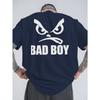 European Size BAD for Man Summer Outdoor Sports and Casual Large-size Short-sleeved T-shirts, Men's Trendy Fashion Prints, Loose Base Shirts
