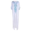 Rayon Embroidery Beach Cover-Up: Loose Long Robe for Seaside Holidays, Available In 6 Colors
