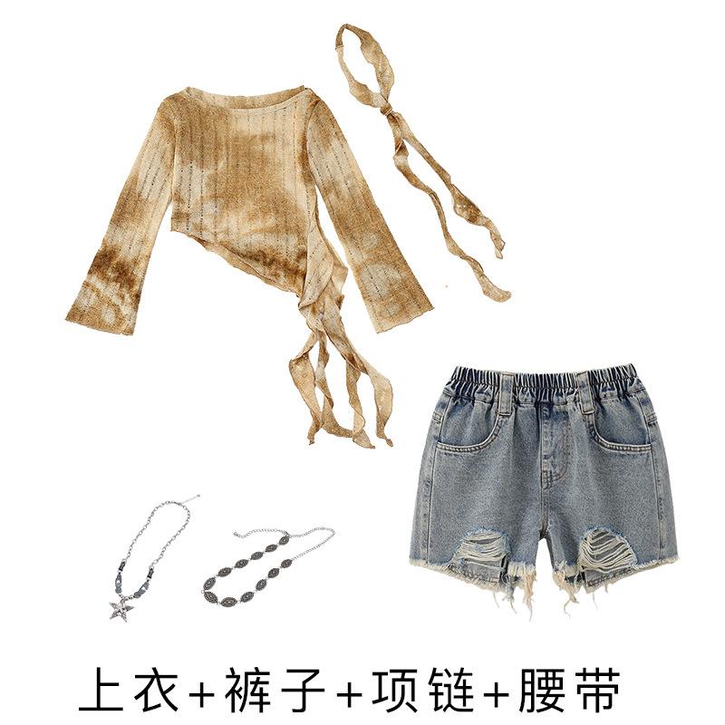Jazz Dance Costumes Girls Jazz Wasteland Style Wear Autumn Street Dance Children Tide Dance Performance Costumes Suit