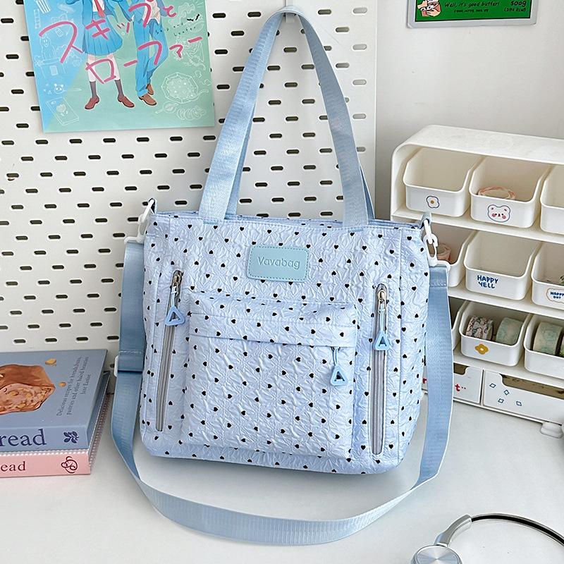 School Bag New High-value Fresh College Style Polka Dot Make-up Bag Junior High School Students Lightweight Travel Backpack