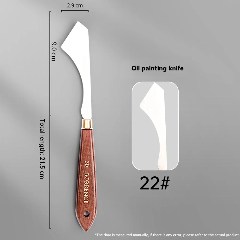 

1/3/7Pcs Oil Painting Knife Set Wooden Handle Stainless Steel Scraper For Cake Baking Tools Pigment Drawing Spatula Art Supplies
