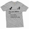 Mens Funny Shirt Google Offline Game Shirt T-Rex Dino Runner Shirt Humorous Gift