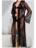 Yaoting Lace Robe: Sexy Long Nightgown Bathrobe Homewear Pajamas 3577