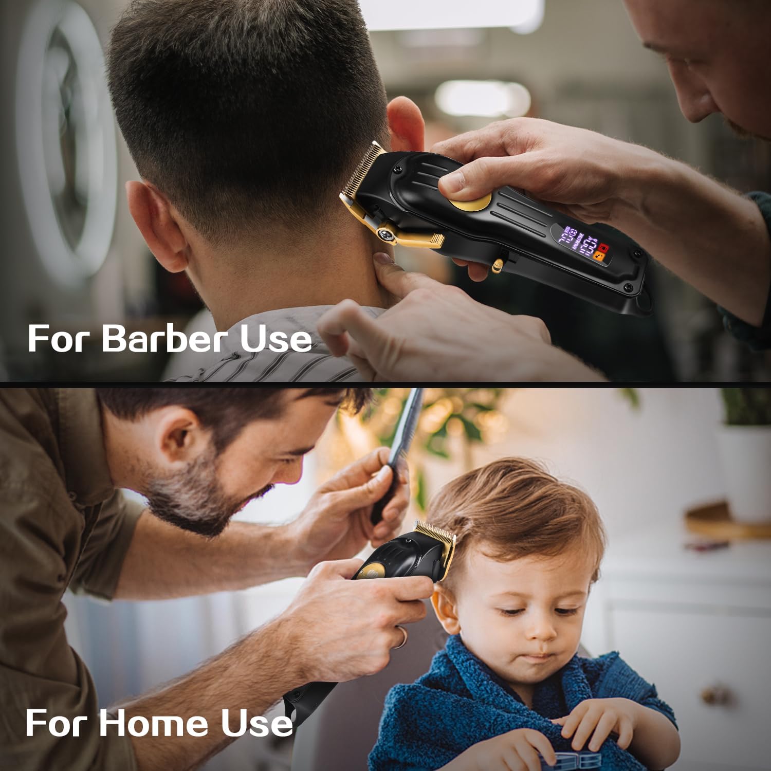 

CIICII Мужской набор машинок для стрижки и триммеров, Профессиональные беспроводные парикмахерские машинки для стрижки волос (Перезаряжаемый USB Регулируемый Борода и Волосы Black Hair Clippers Set