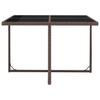9 piece Garden Dining Set with Cushions Poly Rattan Brown