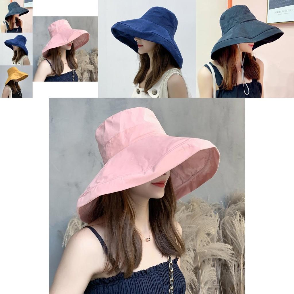 Fashionable Japanese Style Wide Brim Fisherman's Hat For Women With Uv Protection