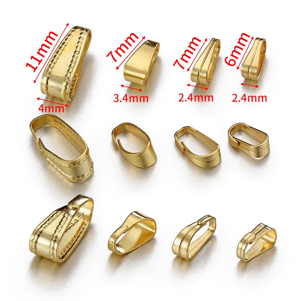 100 Stück 50 Stück Edelstahl Ösenverschluss für Anhänger Charms Verbinder Schnappverschluss Klippverschluss Halskette DIY Schmuckherstellung Zubehör