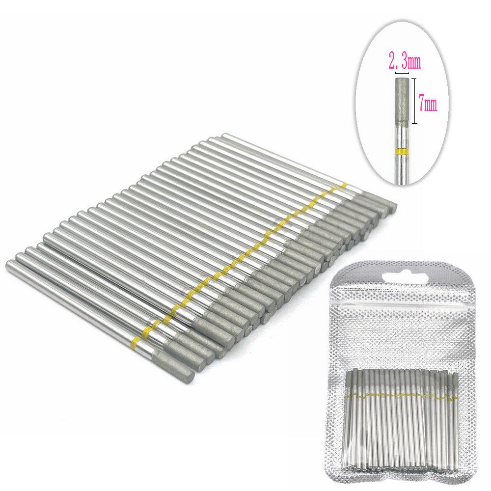 50pcs/pack Diamond Milling Cutter Grinding Drill Bits Diamond Polisher HP 2.35mm Diamond Polisher Nail Drill Bits Drill