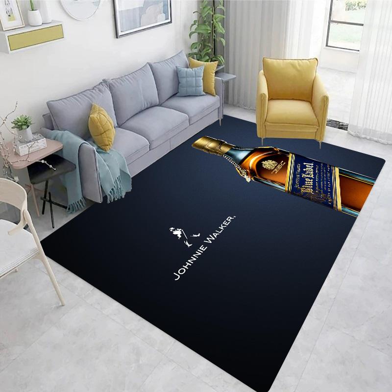 Whiskey J-Johnnie Walker Logo Carpet Floor Mat - Sofa Wine Cabinet Bathroom Decoration Area Rug Gift
