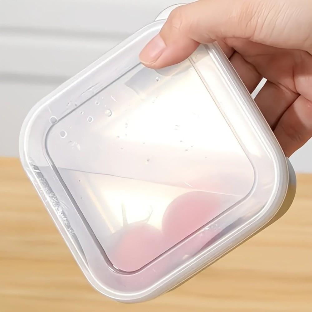 Silicone Lid Food Storage Container Stackable Meal Prep Container Refrigerator Storage