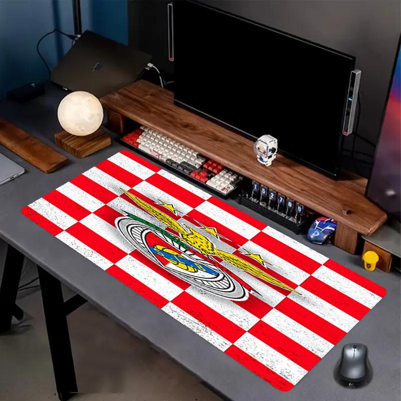 Benfica Thema Mauspads, Rutschfeste Gummiunterseite, Multifunktionales Büro- & Heimdekor, Perfekt für die Personalisierung des Arbeitsplatzes.