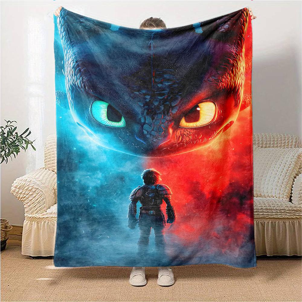 Dragon Human Connection Blanket Soft Throw Blanket For Home Bedroom Bed Sofa Travel Office Solid Christmas Blanket
