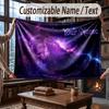 Coperta Cosmica a Tema Spaziale con Nome Personalizzato Testo Coperta Personalizzata Morbida Accogliente per Casa Divano Letto