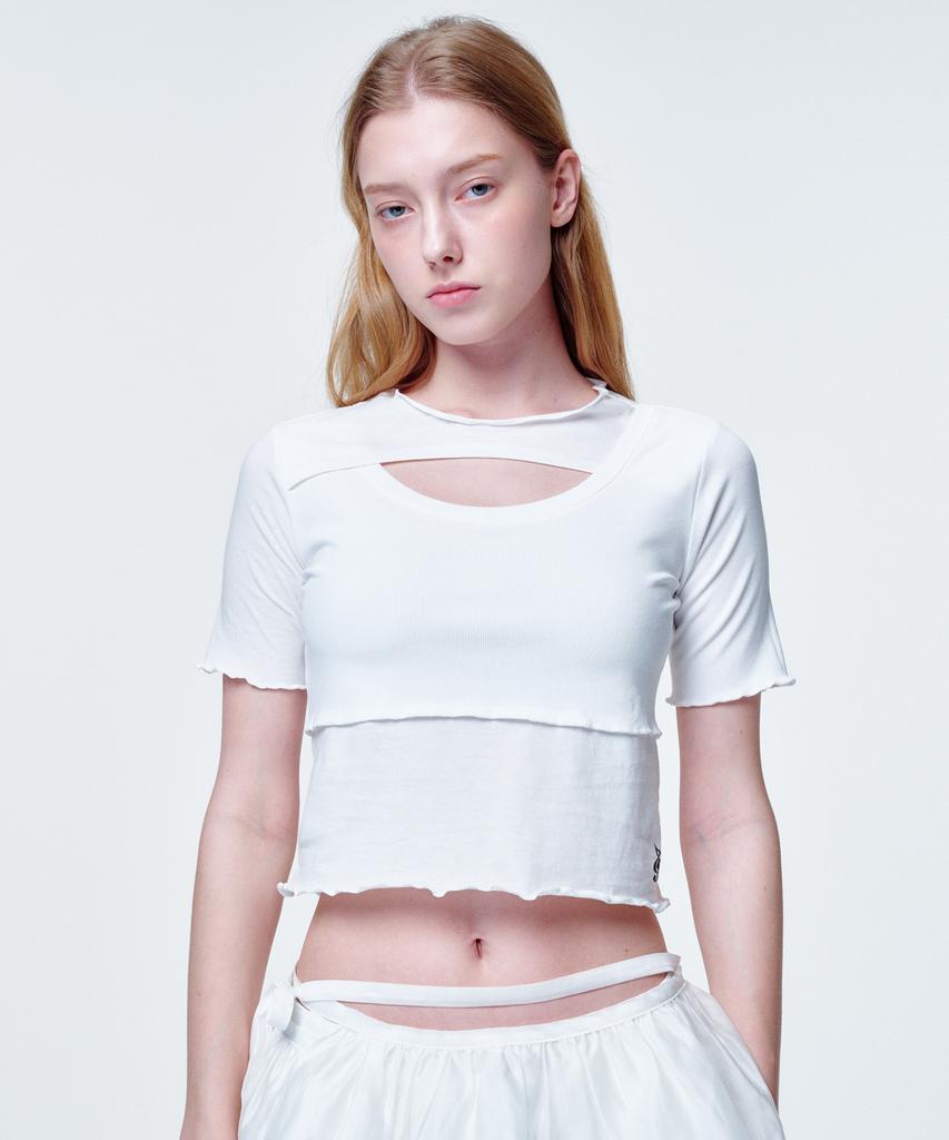 2113 STUDIO Cross Cut Crop White