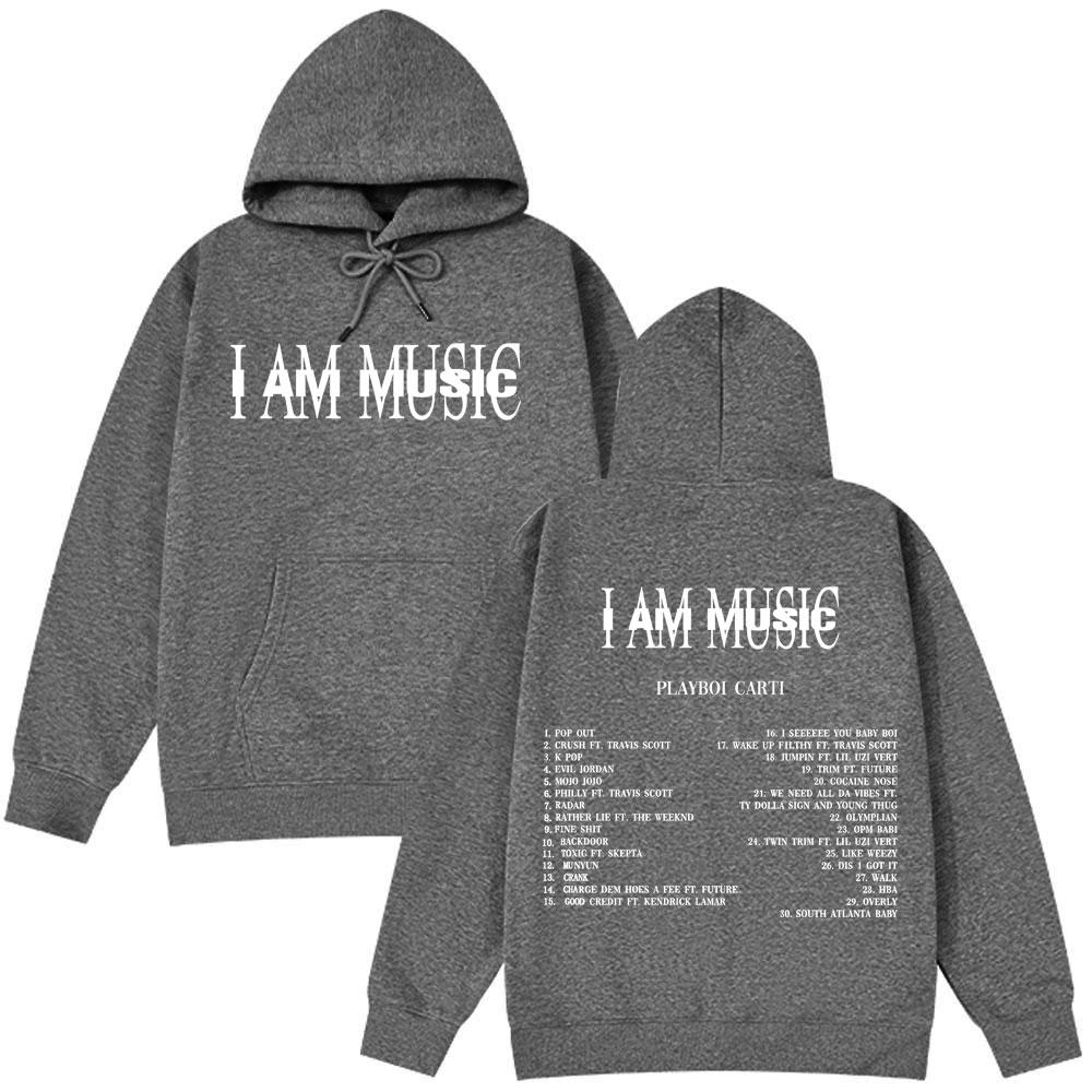 Playboi Carti I AM MUSIC New Album 2025 Hoodie Fans Gift Men Woman Fashion Hoodies Long Sleeves Casual Man Streetwear Tracksuit