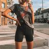 Pantaloncini da Donna Sottili Fitness Casual a Vita Alta Moda Estivi Slim Sportivi