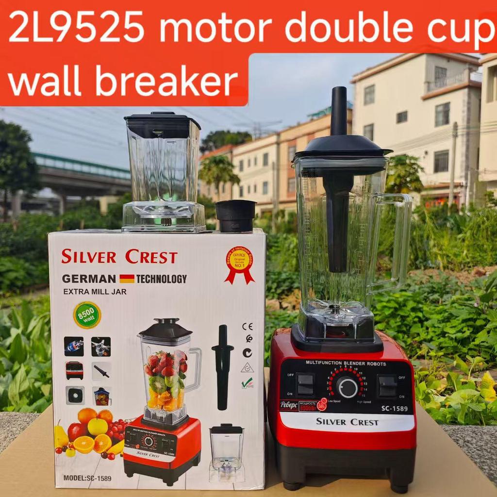 Frullatore Multifunzione 8-in-1: Miscelatore Commerciale in Acciaio Inossidabile ad Alta Potenza, Tritacarne, Frantumatore di Ghiaccio e Spremiagrumi (Capacità 4L)