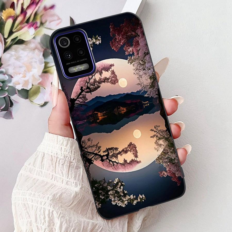 For LG K52 K62 2020 Case Silicone Soft Back Cover For LGK52 K 62 2020 Fashion flower Phone Case Shockproof Protective Bumper
