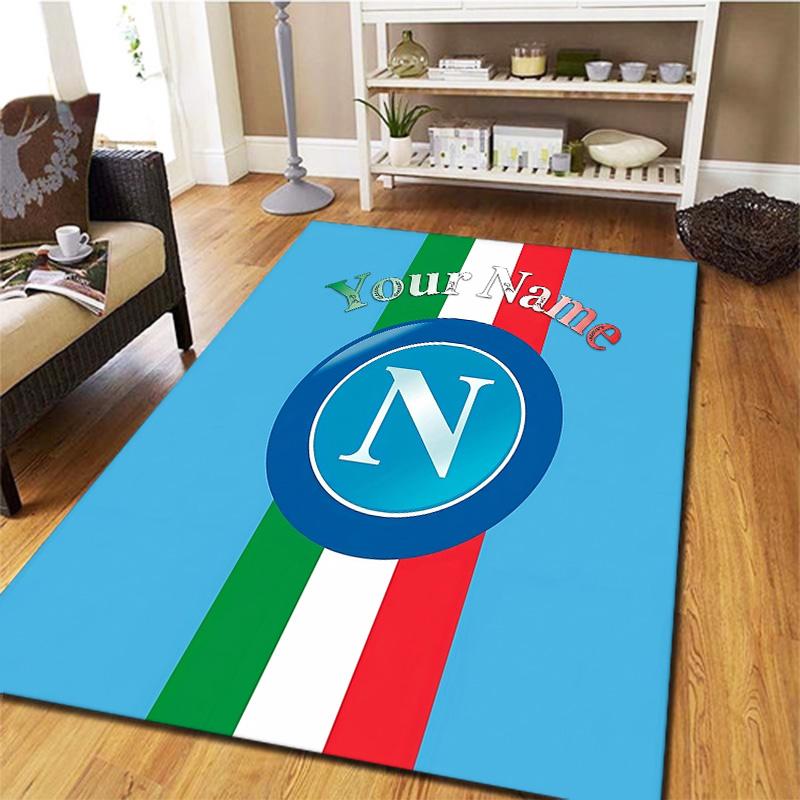 Napoli Crest Custom Name Carpet Rug For Living Room Bedroom Home Sofa Decoration Kids Play Nonslip Floor Mat