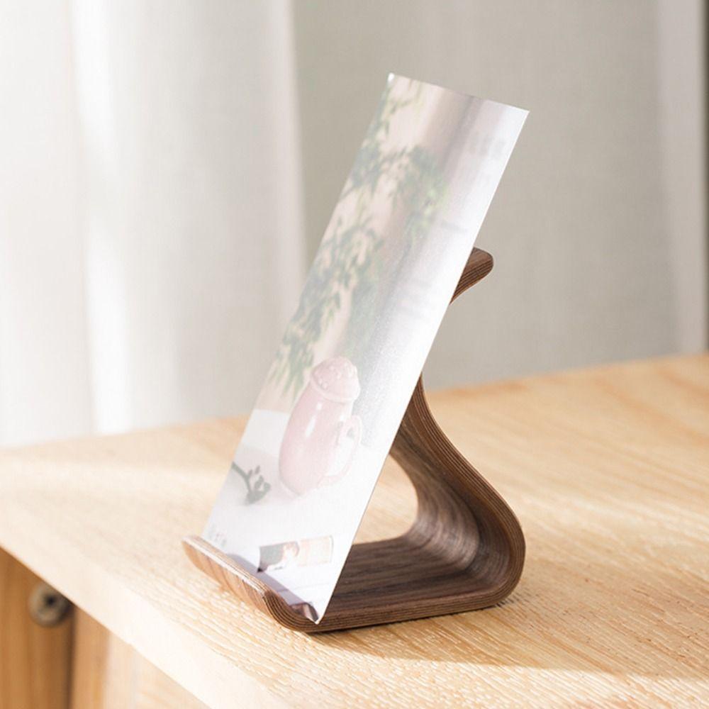 Creative Wood Mobile Phone Holder Portable Tablet Holder Wooden Phone Bracket  Desktop Ornament
