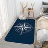 Nautischer Kompass Flur Teppich Waschbar Rutschfest Wohnzimmer Sofa Stühle Bereichsmatte Küche Fußmatte Bereichsteppich