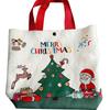 1 Pcs Christmas Gift Bags With Santa Claus Reindeer & Snowman Designs Durable Canvas Tote Bags Party Candy Bag Gift Bag Bulk
