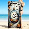 1Pc Halloween Ornament Jacko'Lanterns Beach Towel Quick Dry Multiuse For Beach Pool Gym Yoga Home Travel Christmas Halloween Xmas Gift S1516
