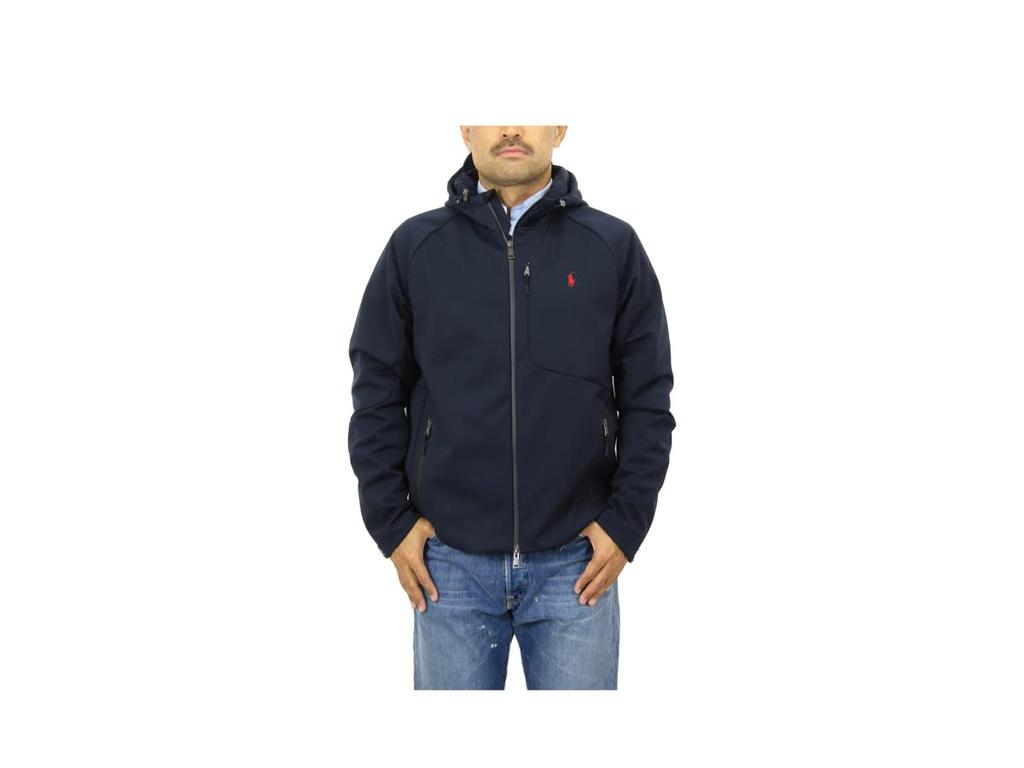 POLO RALPH LAUREN Softshell Windbreaker Size Navy Men's Jacket/Hoodie, XXL, (Product Code 0101946)