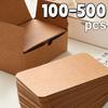 500/100PCS Kraft Paper Card Retro Double Sided Word Card DIY Postcard Gift Greeting Invitation Card Note Message Card