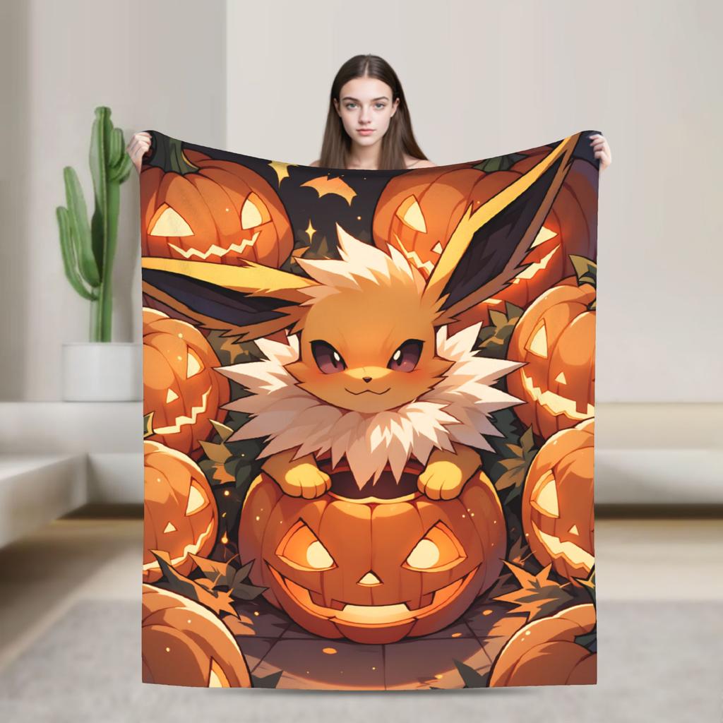 Warm BlanketsChildren Travel Flareon Throw Blanket Flannel Bedspread For Outdoor Funny Sofa Bed Cover