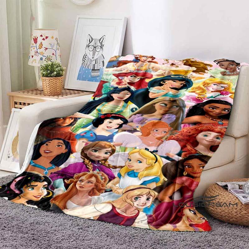 3D Printed Disney Princess Cartoon Blanket, Suitable for All Seasons, Wearable By Children and Adults, A Luxurious Gift Choice.