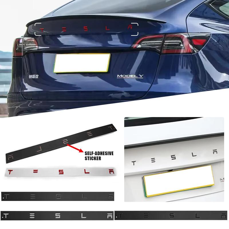 Tesla Car Emblem Stickers Auto Trunk Label Decoration Decals For Tesla Model 3 S X Y Cybertruck Roadster SpaceX P75D P85D P90D