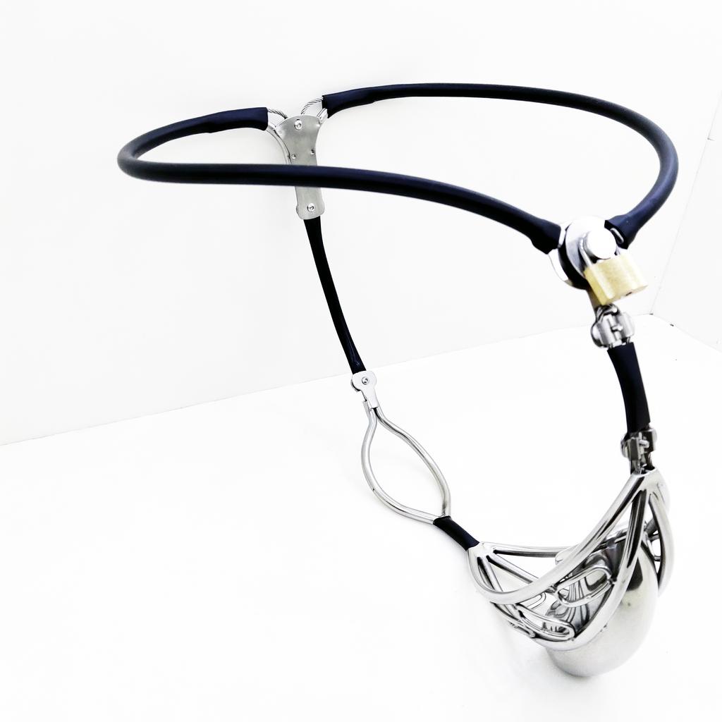 Male Stainless Steel Silicone Hollow Cock Cage Invisible Chastity Belt Shield Device Anal Hole Adult BDSM Bondage Lock Pants Man