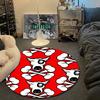Serene Round Abstract Multicolor Rug Pad, Non-Slip Floor Mat for Bathroom