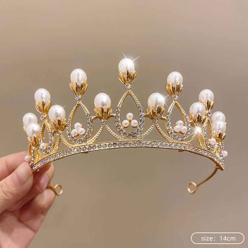 Birthday Rhinestone Crown Headband Princess Tiara Bride Wedding Crown Adult Headband Diamond Children