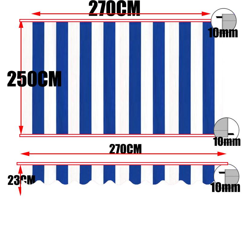 Tewango Custom Outdoor Awning Waterproof Fabric Store Curtain Balcony Canopy Cover UV Block Sunscreen Rain Tarp Strip Cloth