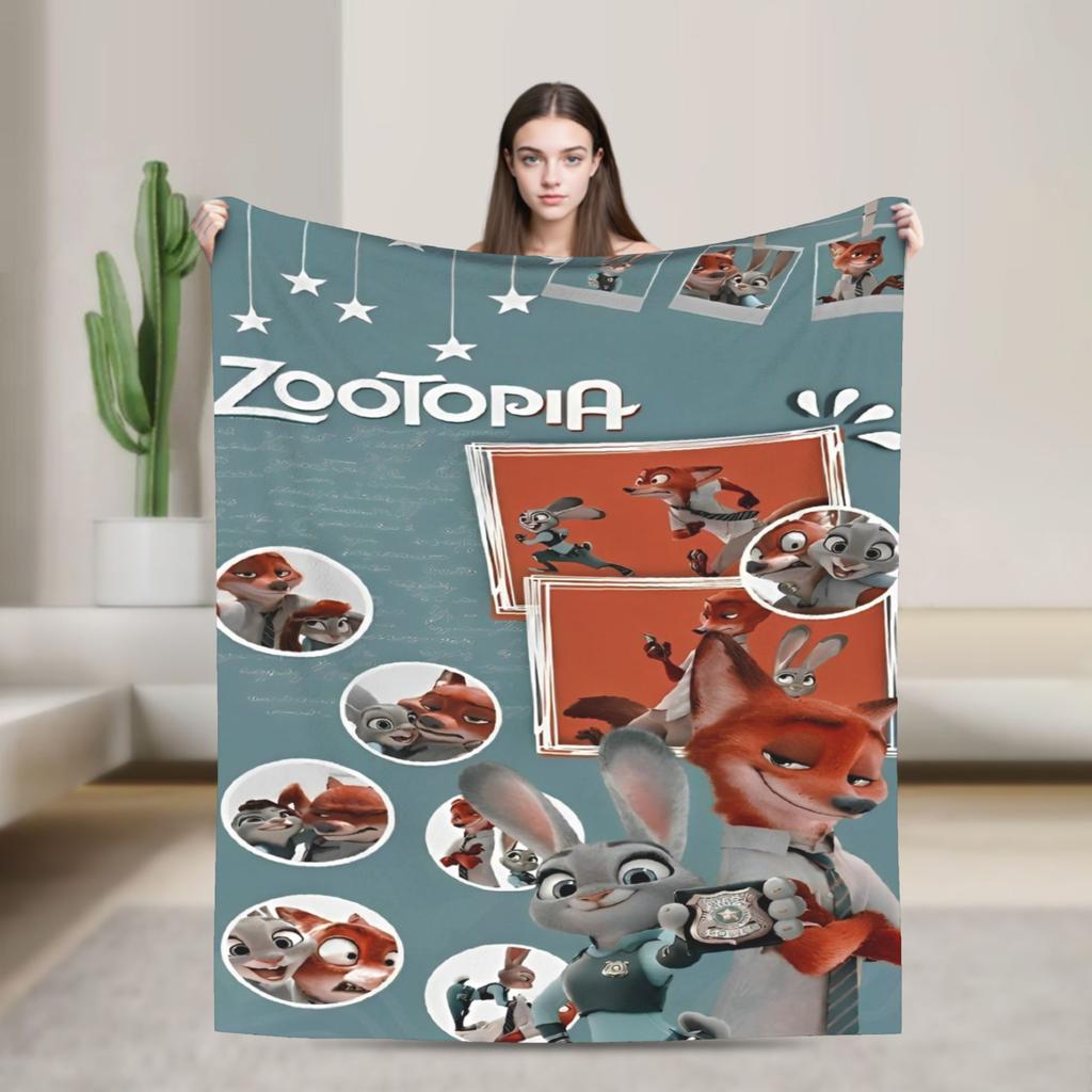 Zootopia Blanket Flannel Funny Warm Throw Blankets for Coverlet Winter