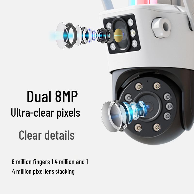 4G Waterproof Outdoor Camera with Ultra Clear Binocular Dual Lens and Night Vision for Home Monitoring.