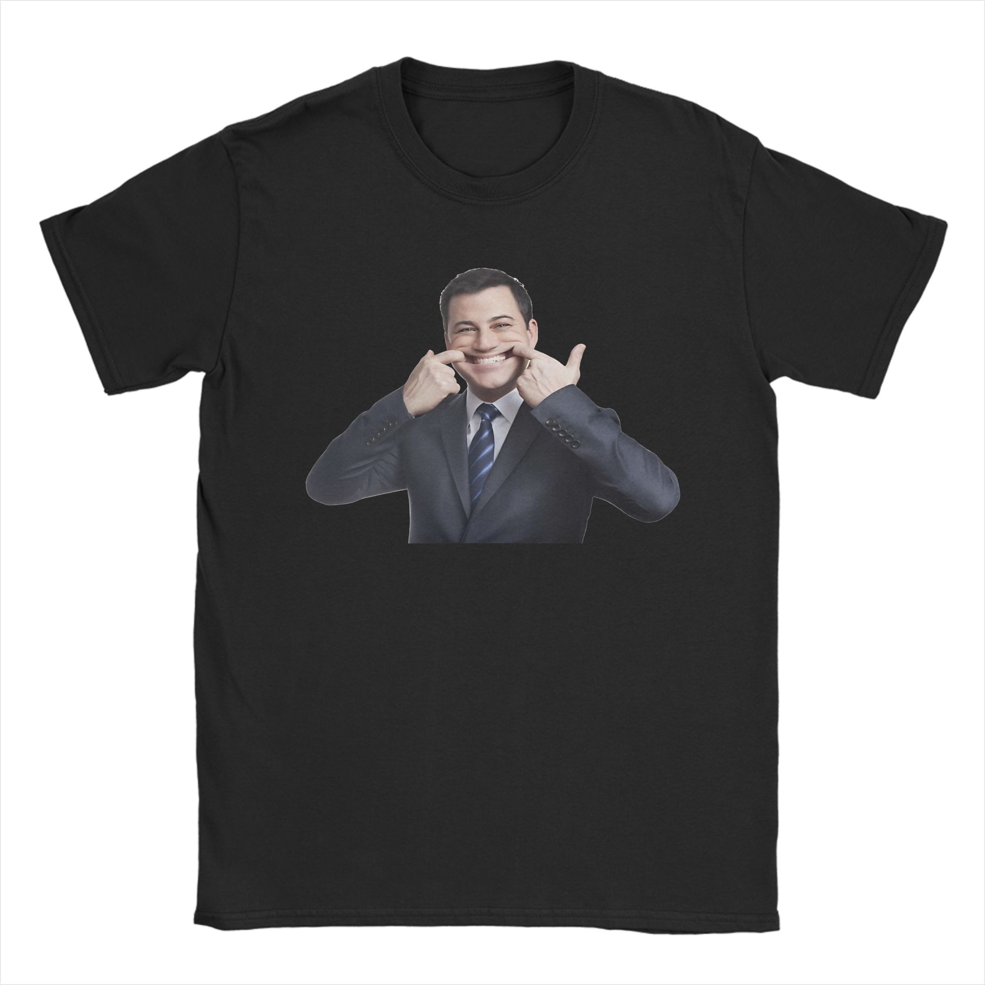 

Jimmy Kimmel Poster T-Shirt Adult Y2K Funny T Shirts Summer Crewneck Hipster Tees Cheap Big Size Clothing S разноцветный