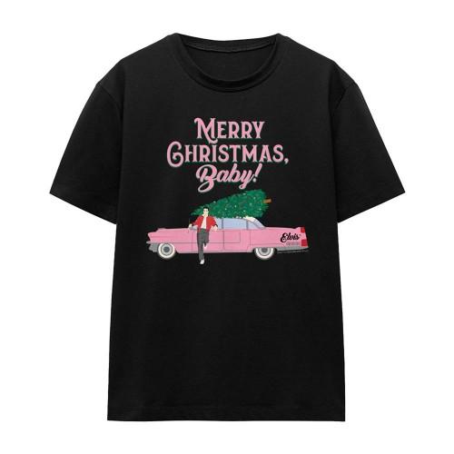 Elvis Presley Womens/Ladies Merry Christmas Baby T-Shirt