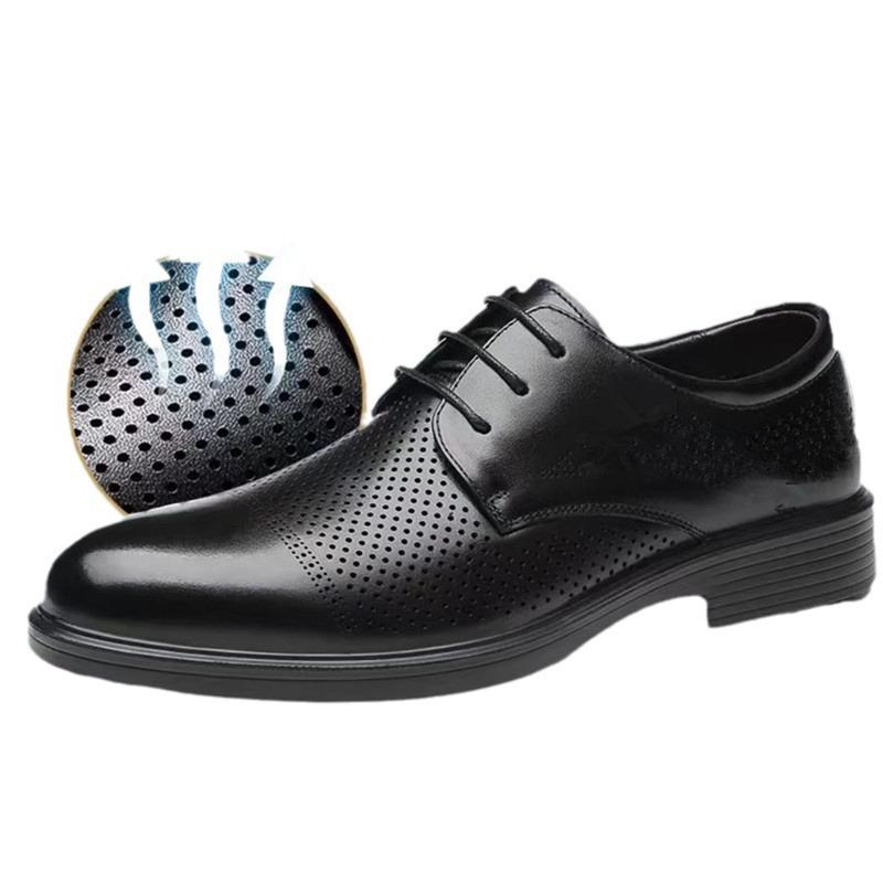 Leather Shoes Men's British Casual Business Dress Leather Shoes Men's Casual Single Shoes Large Size Shoes Suit Shoes Men's