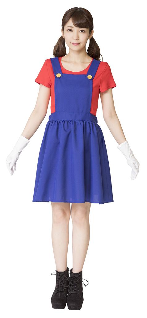 Party City Character Research Club Cosplay Red Plumber Girl Red Women's