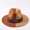 Popular European and American Classic Double-color Wide-brimmed Top Hat Men's and Women's Fashion OL Style Cowboy Hat Jazz Hat